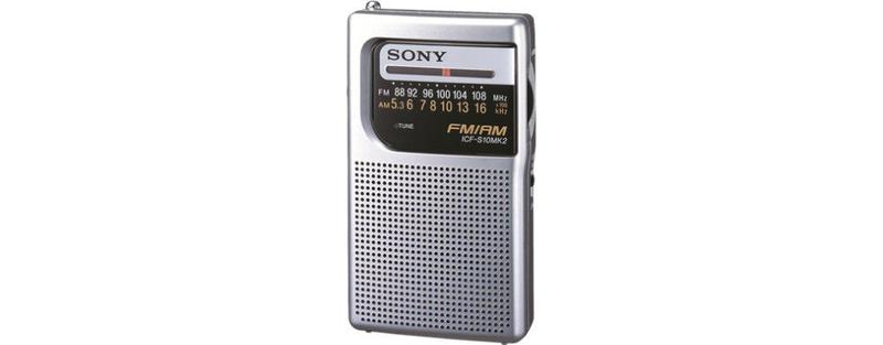 Rádio AM/FM de Bolso Sony ICF-S10MK2 - Prateado - Rádio Portátil